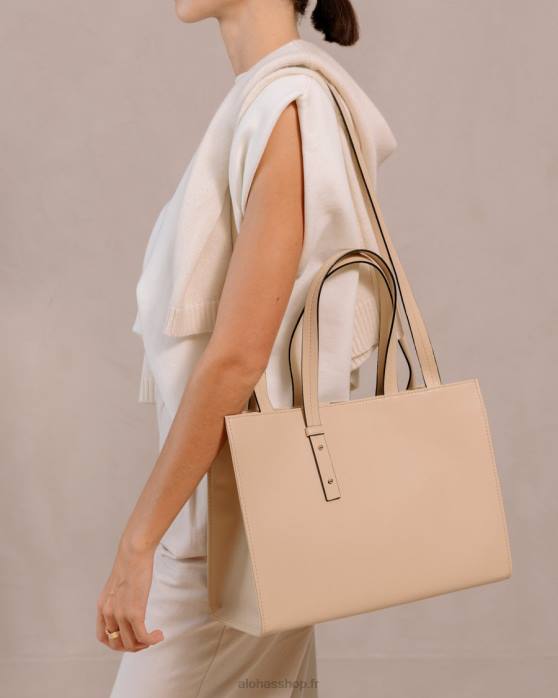 femmes crème de maïs P64N1034 Alohas le z corn - sac à main en cuir vegan blanc