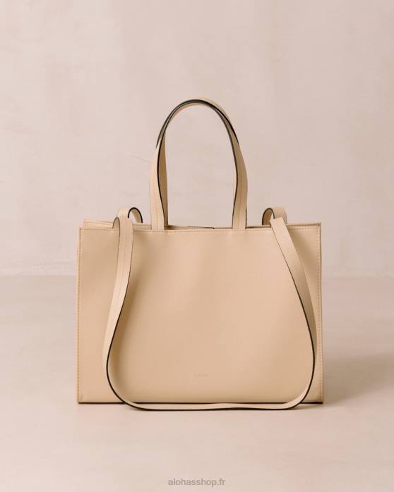 femmes crème de maïs P64N1034 Alohas le z corn - sac à main en cuir vegan blanc