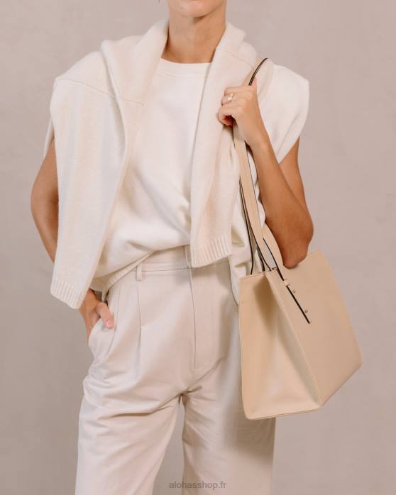 femmes crème de maïs P64N1034 Alohas le z corn - sac à main en cuir vegan blanc
