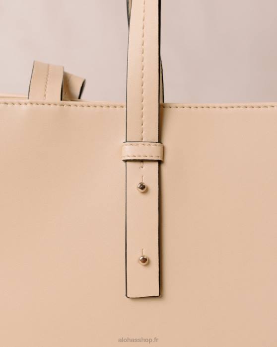 femmes crème de maïs P64N1034 Alohas le z corn - sac à main en cuir vegan blanc