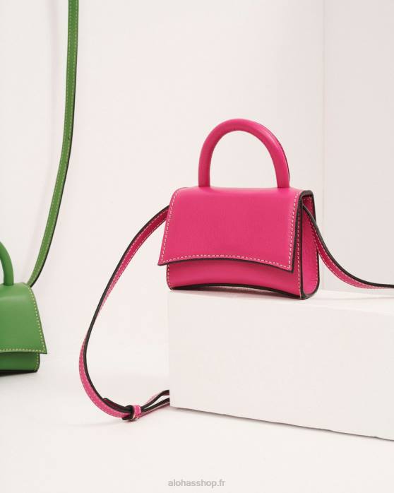 femmes magenta P64N1175 Alohas le x - sac à main en cuir rose
