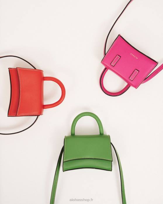 femmes magenta P64N1175 Alohas le x - sac à main en cuir rose