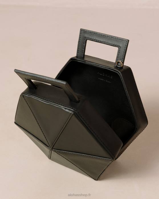 femmes noir P64N1043 Alohas le k - sac à main en cuir noir
