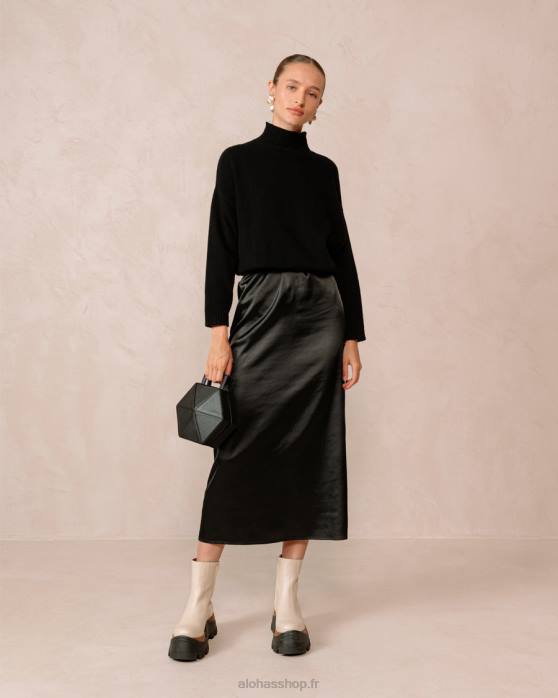 femmes noir P64N1043 Alohas le k - sac à main en cuir noir