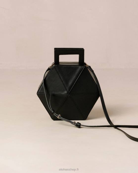 femmes noir P64N1043 Alohas le k - sac à main en cuir noir