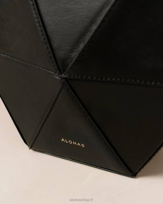femmes noir P64N1043 Alohas le k - sac à main en cuir noir
