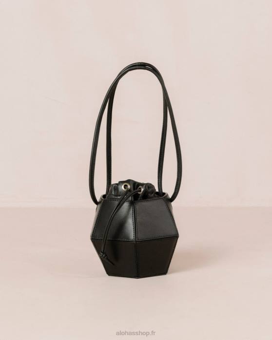 femmes noir P64N1046 Alohas le v - sac à main en cuir noir