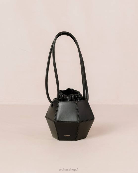femmes noir P64N1046 Alohas le v - sac à main en cuir noir
