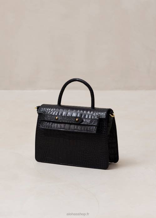 femmes noir P64N1063 Alohas le m exotique - sac à main en cuir noir