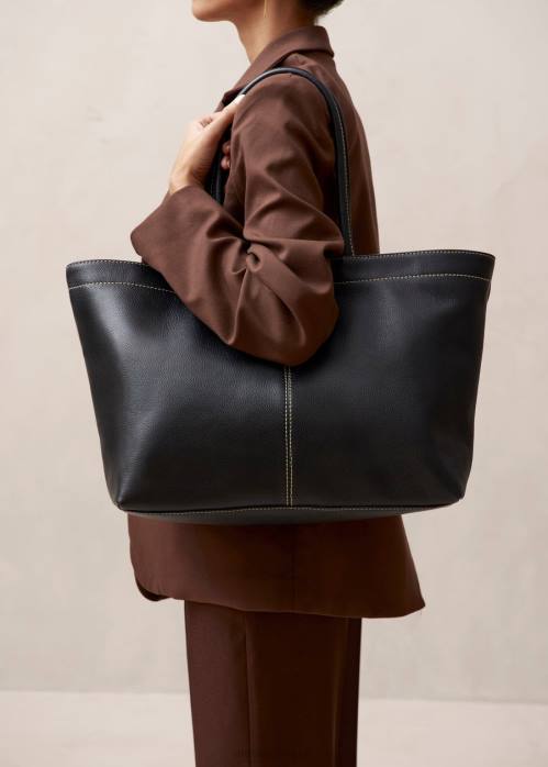 femmes noir P64N1093 Alohas le f - sac à main en cuir noir
