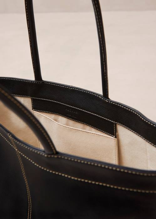 femmes noir P64N1093 Alohas le f - sac à main en cuir noir