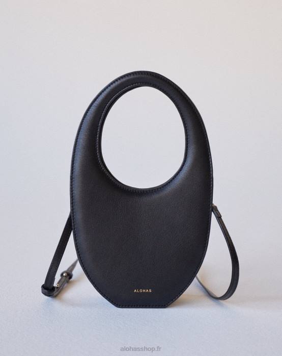 femmes noir P64N1102 Alohas le o - sac à main en cuir noir