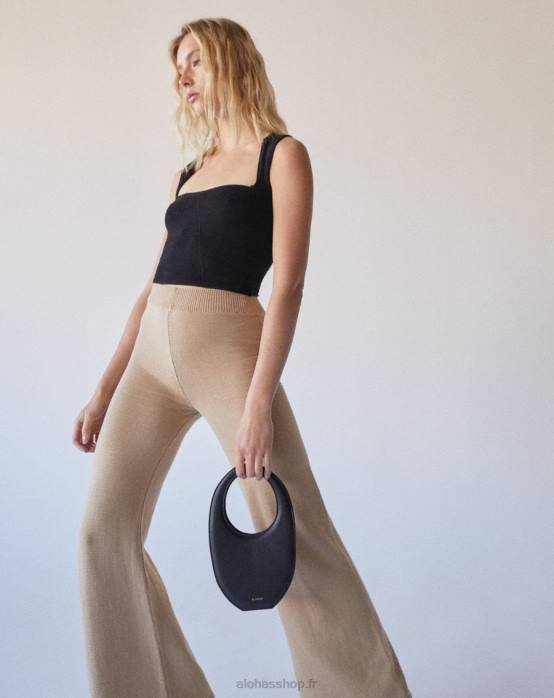 femmes noir P64N1102 Alohas le o - sac à main en cuir noir