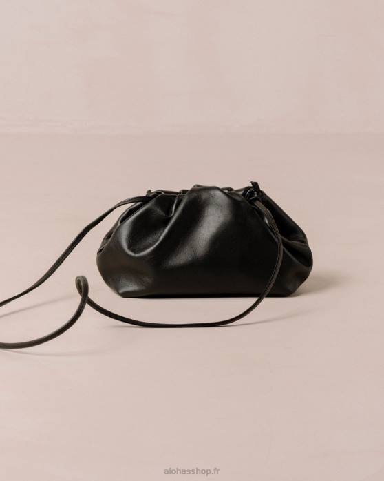 femmes noir P64N1158 Alohas le mini d - sac en cuir noir