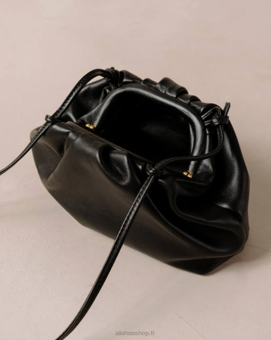 femmes noir P64N1158 Alohas le mini d - sac en cuir noir