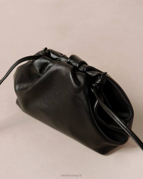 femmes noir P64N1158 Alohas le mini d - sac en cuir noir