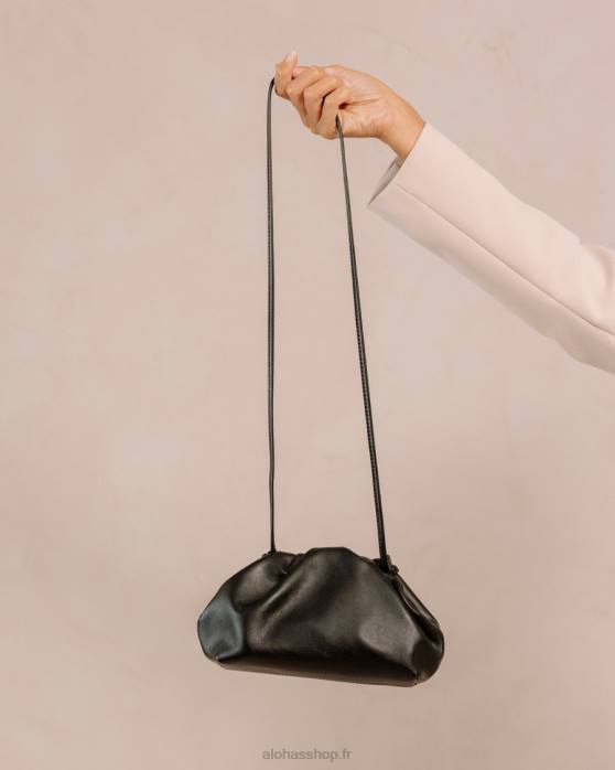 femmes noir P64N1158 Alohas le mini d - sac en cuir noir