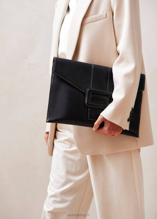 femmes noir P64N1217 Alohas le e - sac à main en cuir noir