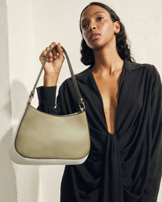 femmes olive poussiéreux blanc brillant P64N1123 Alohas le c bicolor - sac à main en cuir blanc et vert