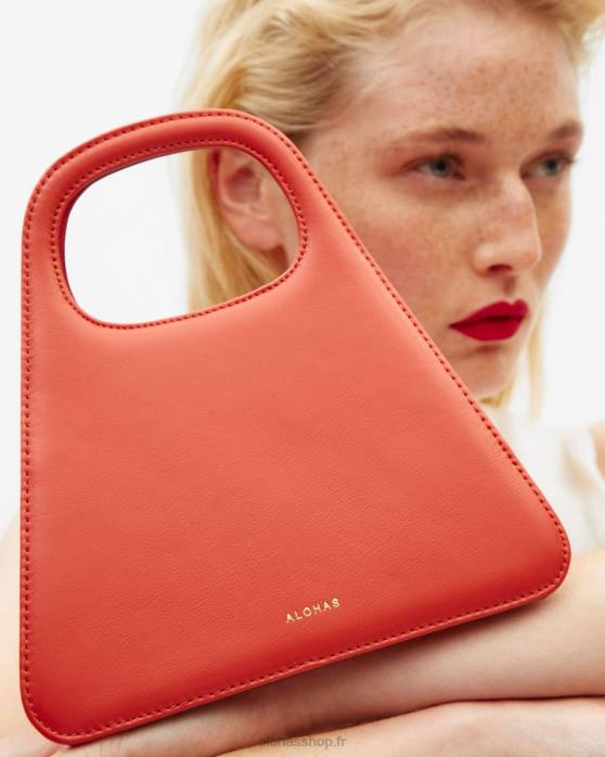 femmes pomélo orange P64N1075 Alohas le a - sac à main en cuir orange vif