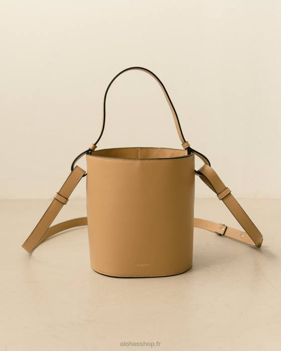 femmes scacchi beige ivoire P64N1153 Alohas le u venti scacchi - sac à main en cuir blanc et beige
