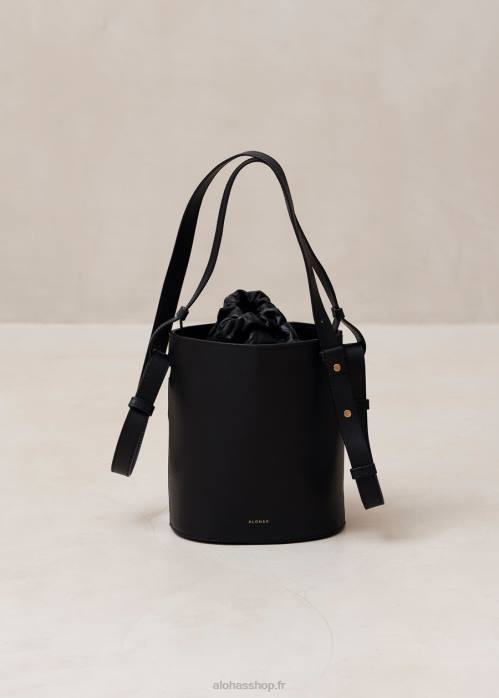 femmes scachi noir ivoire P64N1151 Alohas le u venti scacchi - sac à main en cuir noir et blanc