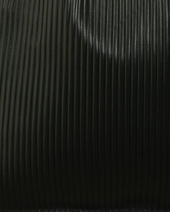 Alohas Women The L Pleated - Black Leather Handbag Pleated Black 04X4R1070