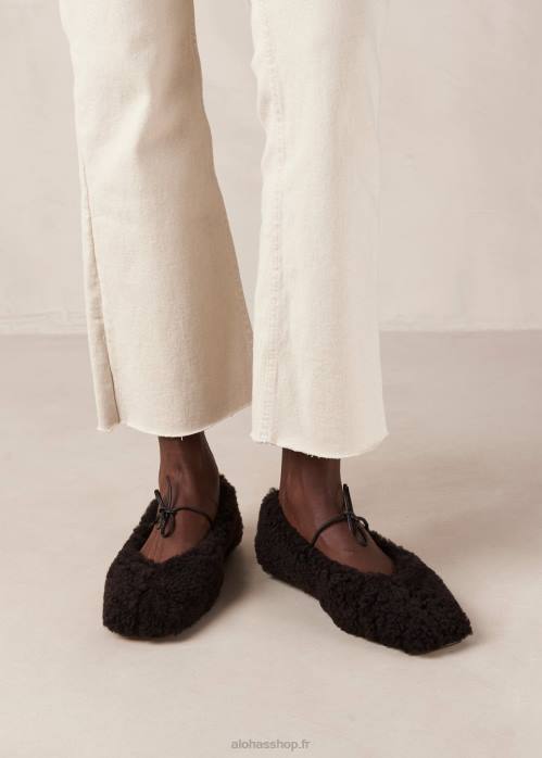 femmesP64N561 Alohas sway furry - ballerines en fourrure marron