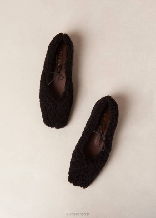 femmesP64N561 Alohas sway furry - ballerines en fourrure marron