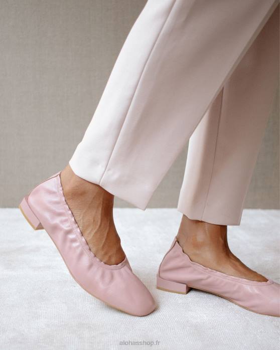 femmes rose himalayen P64N525 Alohas habibi - ballerines en cuir rose
