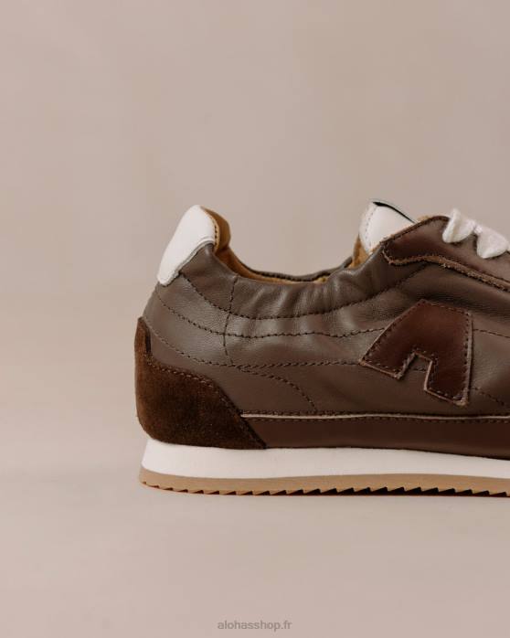 femmes poudre de cacao P64N401 Alohas tb.70 - baskets en cuir marron