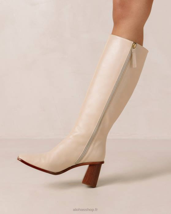 femmes Ivoire P64N54 Alohas east - bottes en cuir crème