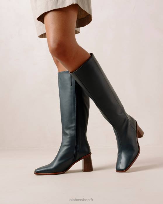 femmes bleu lazuli P64N45 Alohas east - bottes en cuir bleu