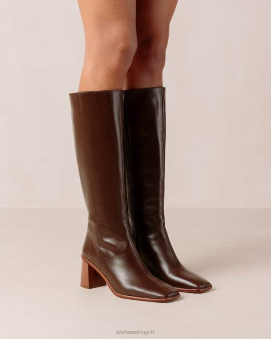femmes brun café P64N55 Alohas east - bottes en cuir marron