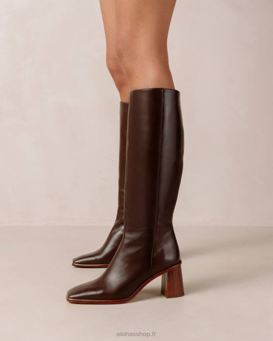 femmes brun café P64N55 Alohas east - bottes en cuir marron