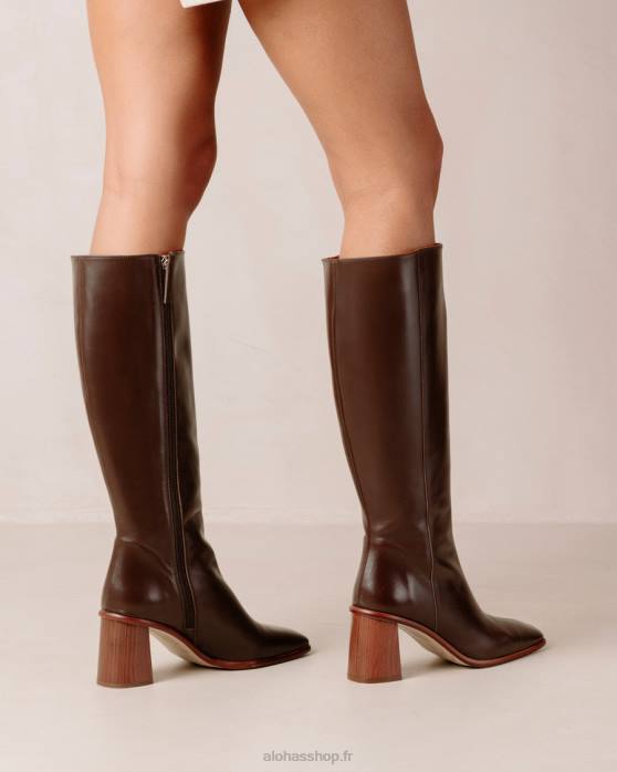 femmes brun café P64N55 Alohas east - bottes en cuir marron