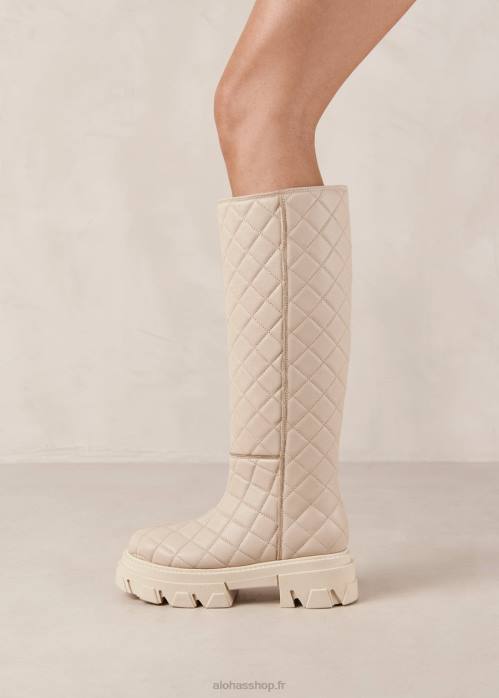 femmes but digger ivoire/ivoire matelassé P64N98 Alohas katiuska goal digger - bottes en cuir blanc