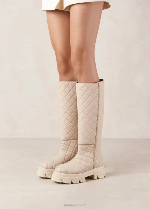 femmes but digger ivoire/ivoire matelassé P64N98 Alohas katiuska goal digger - bottes en cuir blanc