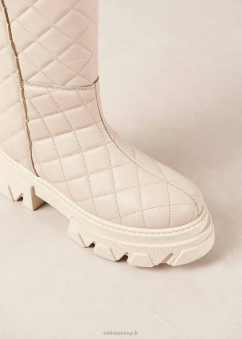 femmes but digger ivoire/ivoire matelassé P64N98 Alohas katiuska goal digger - bottes en cuir blanc
