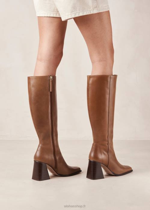 femmes chameau P64N476 Alohas north - bottes en cuir marron