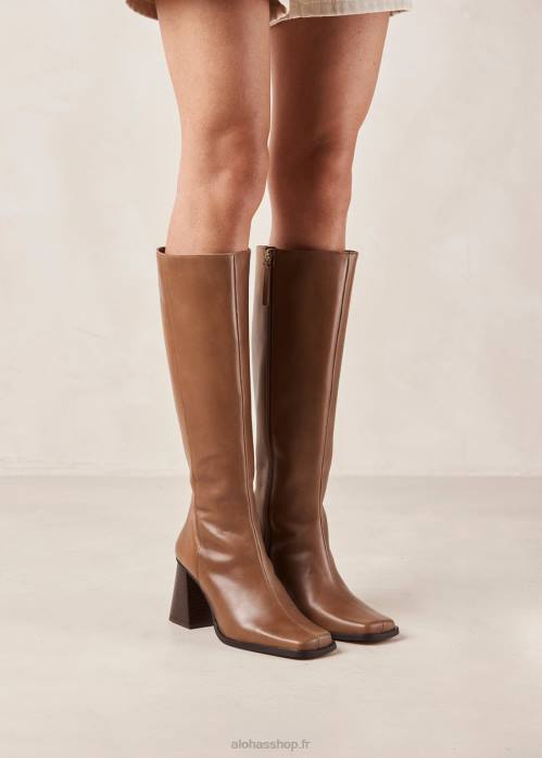 femmes chameau P64N476 Alohas north - bottes en cuir marron