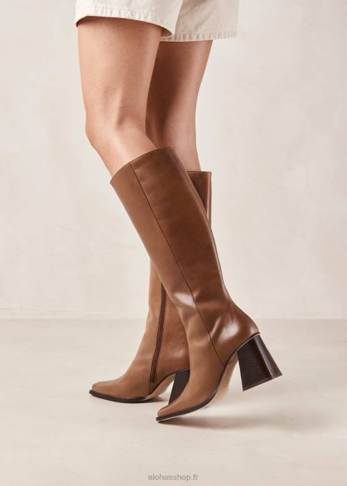 femmes chameau P64N476 Alohas north - bottes en cuir marron