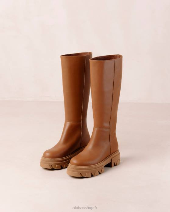 femmes chameau P64N95 Alohas katiuska - bottes en cuir marron