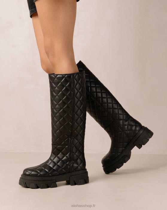 femmes chercheur de but noir P64N100 Alohas katiuska goal digger - bottes en cuir noir