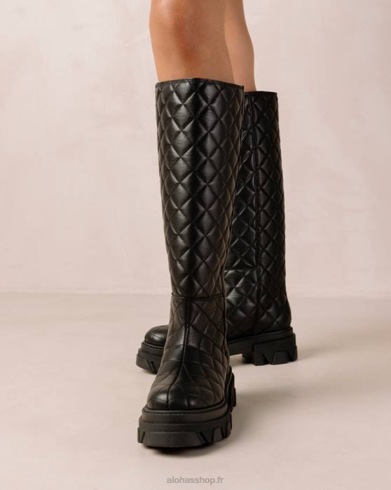 femmes chercheur de but noir P64N100 Alohas katiuska goal digger - bottes en cuir noir