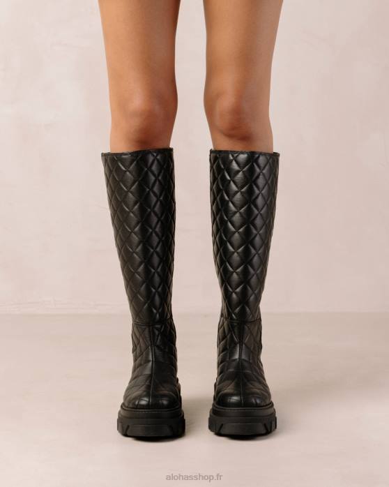 femmes chercheur de but noir P64N100 Alohas katiuska goal digger - bottes en cuir noir