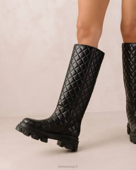 femmes chercheur de but noir P64N100 Alohas katiuska goal digger - bottes en cuir noir