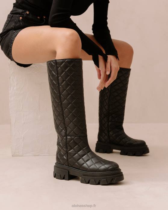 femmes chercheur de but noir P64N100 Alohas katiuska goal digger - bottes en cuir noir