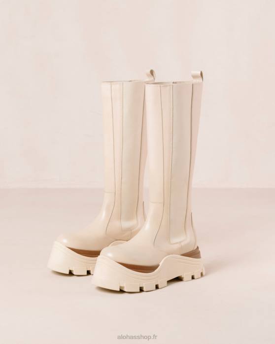 femmes crème de marcona P64N550 Alohas roxie marcona - bottes en cuir blanc