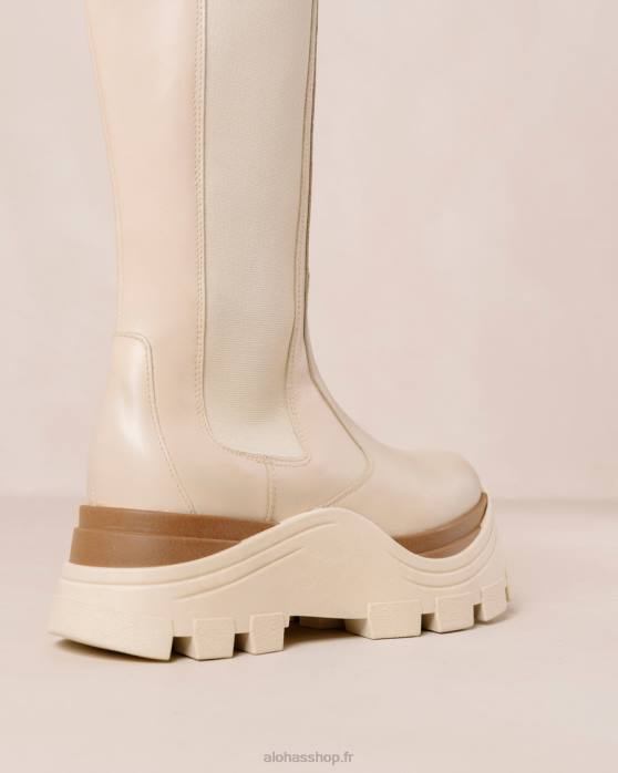 femmes crème de marcona P64N550 Alohas roxie marcona - bottes en cuir blanc